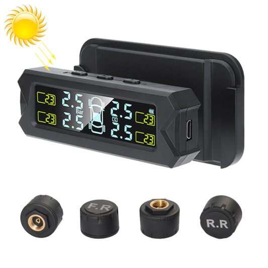 Car High Precision Solar Charging Tire Pressure Monitoring System TPMS, External Beep Sensor - Tire Pressure Gauges by PMC Jewellery | Online Shopping South Africa | PMC Jewellery | Buy Now Pay Later Mobicred