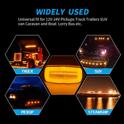 2 PCS MK-190 Truck LED Side Marker Light (Yellow Light) - Running Lights by PMC Jewellery | Online Shopping South Africa | PMC Jewellery | Buy Now Pay Later Mobicred