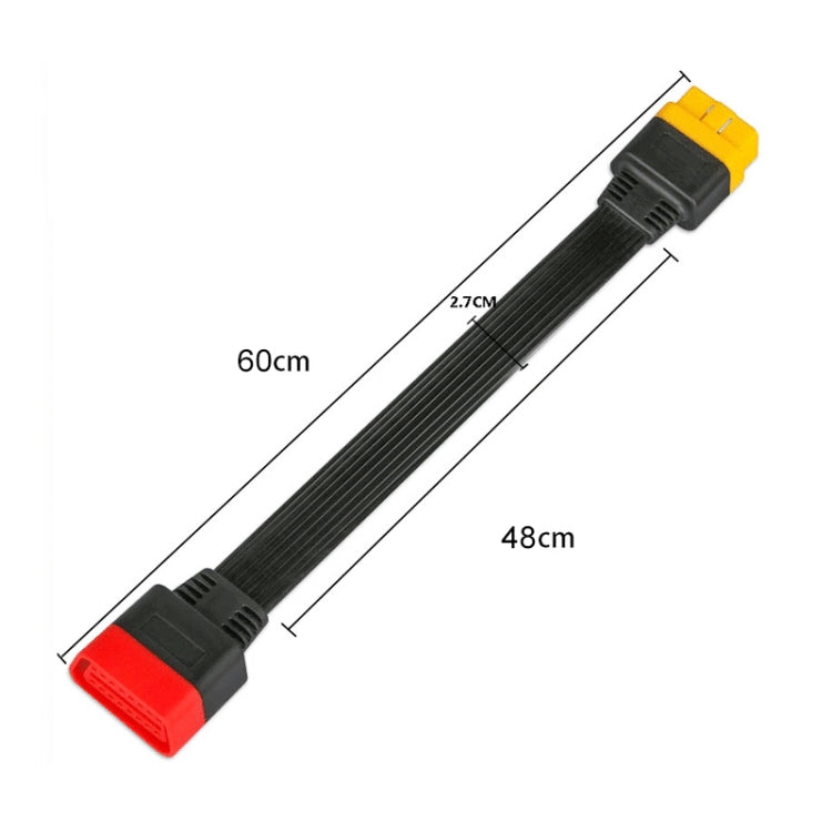 SF62 60cm Car Detector OBD Extension Line Car Computer Conversion Plug Male to Female Adapter Cable - Cables & Connectors by PMC TechLife | Online Shopping South Africa | PMC TechLife | Buy Now Pay Later Mobicred