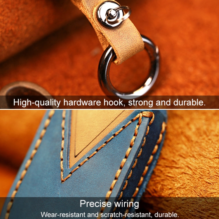 For Buick Car Cowhide Leather Key Protective Cover Key Case, Five Keys Version (Brown) - Car Key Cases by PMC TechLife | Online Shopping South Africa | PMC TechLife | Buy Now Pay Later Mobicred