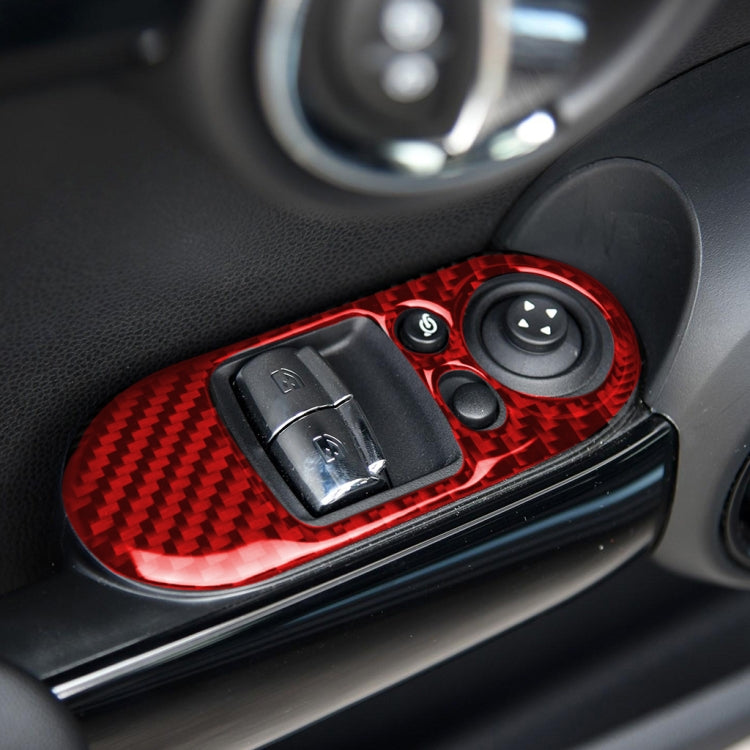 Car Carbon Fiber Lifting Panel Decorative Sticker for BMW Mini F56, Left Drive (Red) - Car Interior Mouldings by PMC TechLife | Online Shopping South Africa | PMC TechLife | Buy Now Pay Later Mobicred