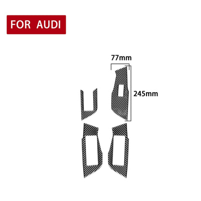 Car Carbon Fiber Window Glass Lift Decorative Sticker for Audi A6L / A7 2019-, Left Drive - Car Interior Mouldings by PMC Jewellery | Online Shopping South Africa | PMC Jewellery | Buy Now Pay Later Mobicred