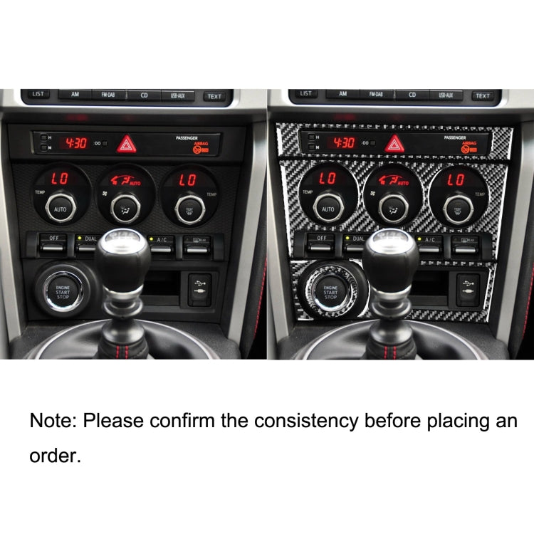 5 in 1 Car Carbon Fiber Control Panel A Decorative Sticker for Subaru BRZ / Toyota 86 2017-2019, Left Drive - Car Interior Mouldings by PMC Jewellery | Online Shopping South Africa | PMC Jewellery | Buy Now Pay Later Mobicred