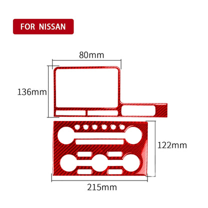 2 PCS / Set Carbon Fiber Car Navigation Instrument Decorative Sticker for Nissan GTR R35 2008-2016, Right Driving (Red) - Car Interior Mouldings by PMC Jewellery | Online Shopping South Africa | PMC Jewellery | Buy Now Pay Later Mobicred