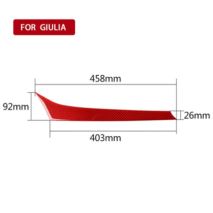 Carbon Fiber Car Dashboard Strip Decorative Sticker for Alfa Romeo Giulia 2017-2019,Left Drive (Red) - Car Interior Mouldings by PMC Jewellery | Online Shopping South Africa | PMC Jewellery | Buy Now Pay Later Mobicred