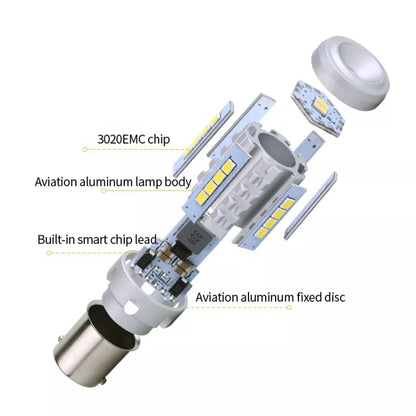 2pcs 7440 IC12-28V / 16.68W / 1.39A Car 3020EMC-26 Constant Current Wide Voltage Turn Signal Light (White Light) - Arrow Turn Lights by PMC Jewellery | Online Shopping South Africa | PMC Jewellery | Buy Now Pay Later Mobicred