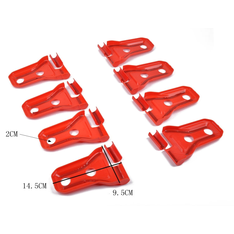 8 PCS Automotive ABS Side Door Hinge Protector Cover Trim for Jeep Wrangler JL 4 Door 2018-2019(Red) - Tank Covers by PMC Jewellery | Online Shopping South Africa | PMC Jewellery | Buy Now Pay Later Mobicred