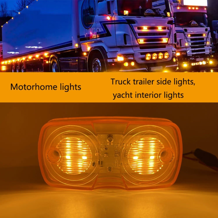 2pcs MK-106 Truck 12LEDs Side Marker Light (Yellow Light) - Running Lights by PMC Jewellery | Online Shopping South Africa | PMC Jewellery | Buy Now Pay Later Mobicred