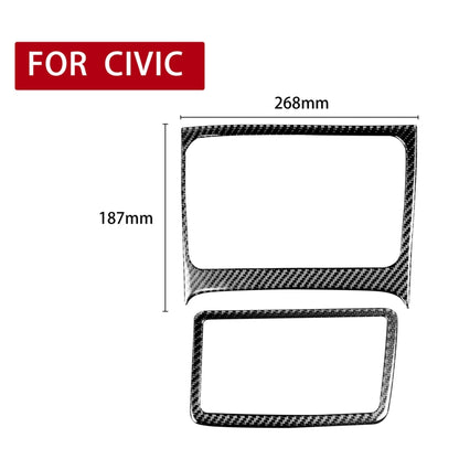 2 in 1 Car Carbon Fiber Storage Box Decorative Sticker for Honda Civic 8th Generation 2006-2011, Right Drive - Car Interior Mouldings by PMC Jewellery | Online Shopping South Africa | PMC Jewellery | Buy Now Pay Later Mobicred