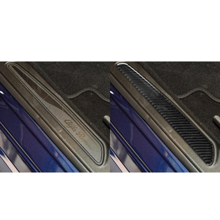 2 in 1 Car Carbon Fiber Welcome Pedal Decorative Sticker for Alfa Romeo Giulia 2017-2019, Left and Right Drive Universal - Car Interior Mouldings by PMC Jewellery | Online Shopping South Africa | PMC Jewellery | Buy Now Pay Later Mobicred