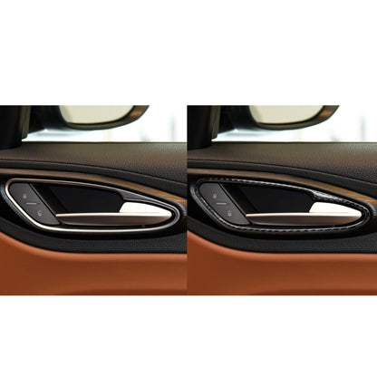 4 in 1 Car Carbon Fiber Inner Door Handle Decorative Sticker for Alfa Romeo Giulia 2017-2019, Left and Right Drive Universal - Car Interior Mouldings by PMC Jewellery | Online Shopping South Africa | PMC Jewellery | Buy Now Pay Later Mobicred