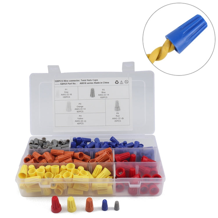 320 PCS Car Electrical Wire Nuts Crimp Wire Terminal Wire Connect Assortment Kit - Booster Cable & Clip by PMC Jewellery | Online Shopping South Africa | PMC Jewellery | Buy Now Pay Later Mobicred