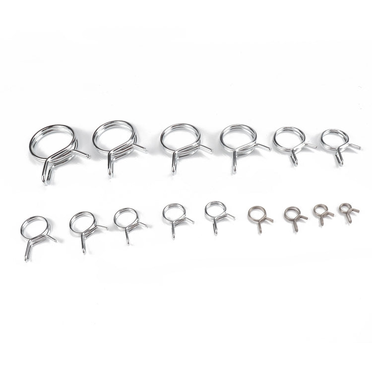 180 PCS Double Wire Spring Tube Clamp Water Pipe Clamps, Size: 5-24mm - Booster Cable & Clip by PMC Jewellery | Online Shopping South Africa | PMC Jewellery