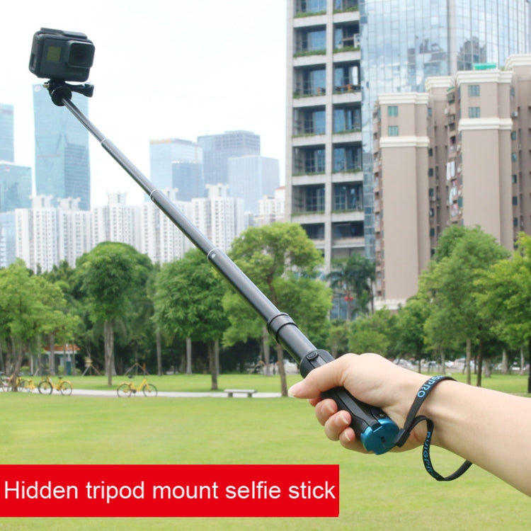 Portable Foldable Tripod Holder Selfie Monopod Stick for GoPro Hero12 Black / Hero11 /10 /9 /8 /7 /6 /5, Insta360 Ace / Ace Pro, DJI Osmo Action 4 and Other Action Cameras, Length: 23.5-81cm - Extendable Pole by PMC Jewellery | Online Shopping South Africa | PMC Jewellery | Buy Now Pay Later Mobicred