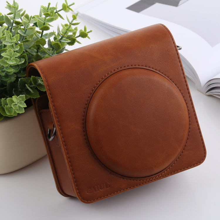 Retro Style Full Body Camera PU Leather Case Bag with Strap for FUJIFILM instax SQUARE SQ6 (Brown) - free shipping - PMC TechLife - Order now!