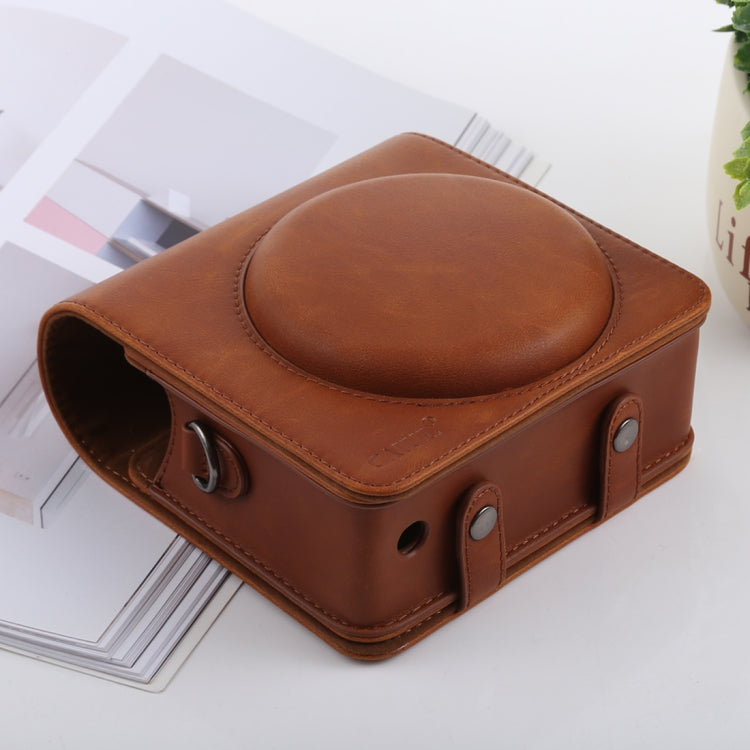 Retro Style Full Body Camera PU Leather Case Bag with Strap for FUJIFILM instax SQUARE SQ6 (Brown) - free shipping - PMC TechLife - Order now!