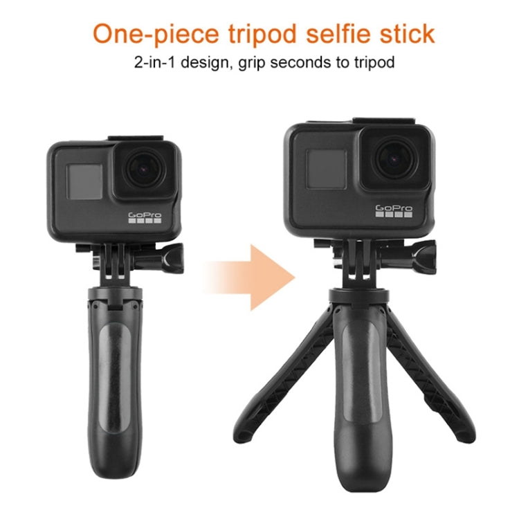 GP446 Multifunctional Mini Fixed Tripod for GoPro Hero12 Black / Hero11 /10 /9 /8 /7 /6 /5, Insta360 Ace / Ace Pro, DJI Osmo Action 4 and Other Action Cameras(Grey) - Holder by PMC Jewellery | Online Shopping South Africa | PMC Jewellery | Buy Now Pay Later Mobicred