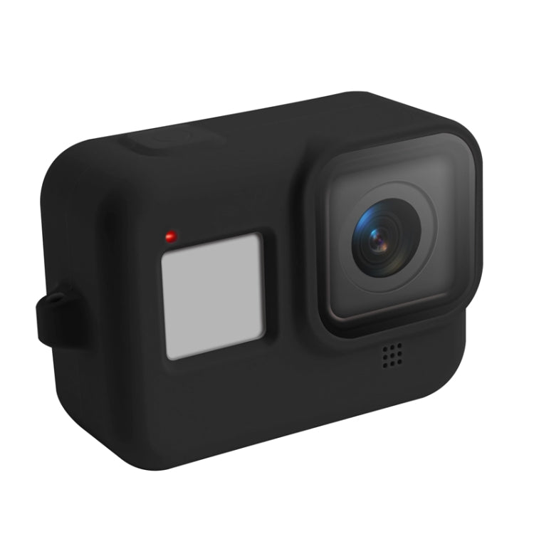 Silicone Protective Case Cover with Wrist Strap for GoPro HERO8 Black(Black) - Silicone Cases by RUIGPRO | Online Shopping South Africa | PMC Jewellery | Buy Now Pay Later Mobicred