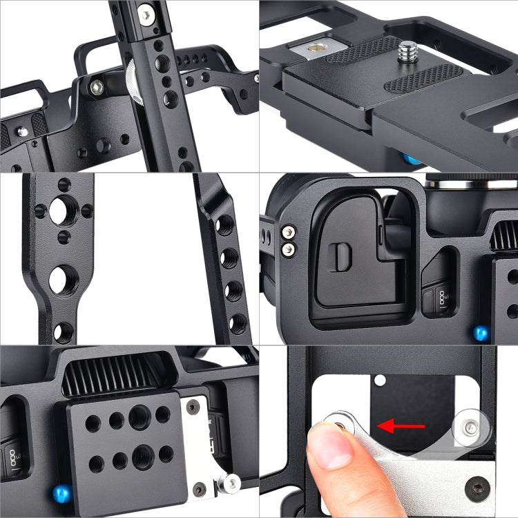 YELANGU C9 YLG0911A-A Video Camera Cage Stabilizer for DJI BMPCC 4K (Black) - Camera Cage by YELANGU | Online Shopping South Africa | PMC Jewellery | Buy Now Pay Later Mobicred