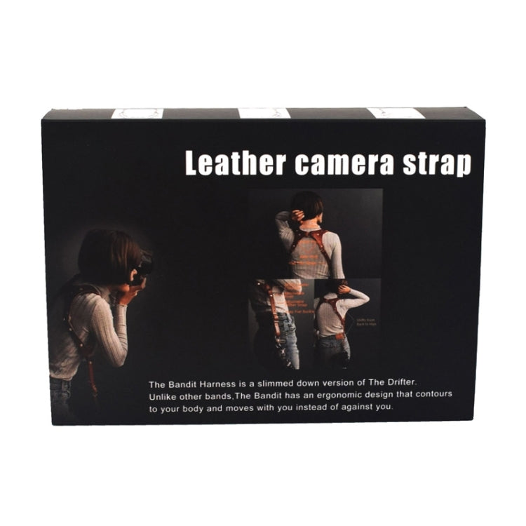 Quick Release Anti-Slip Dual Shoulder Leather Harness Camera Strap with Metal Hook for SLR / DSLR Cameras(Black) - Camera Strap by PMC TechLife | Online Shopping South Africa | PMC TechLife | Buy Now Pay Later Mobicred