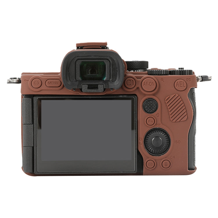For Sony ILCE-7RM5 / Alpha 7R V Soft Silicone Protective Case (Coffee) - Protective Case by PMC TechLife | Online Shopping South Africa | PMC TechLife | Buy Now Pay Later Mobicred