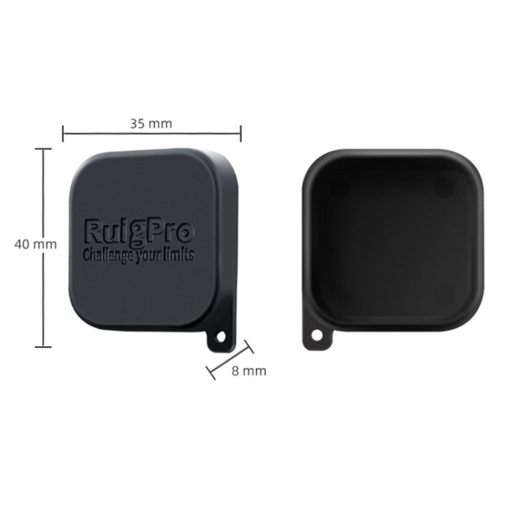 RUIGPRO for GoPro HERO10 Black / HERO9 Black Soft Rubber Scratch-resistant Camera Lens Protective Cap Cover (Black) - Lens Cover by RUIGPRO | Online Shopping South Africa | PMC Jewellery | Buy Now Pay Later Mobicred