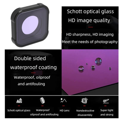 JSR KB Series Diving Color Lens Filter for GoPro HERO10 Black / HERO9 Black(Magenta) - Lens Filter by JSR | Online Shopping South Africa | PMC Jewellery | Buy Now Pay Later Mobicred
