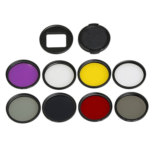 For GoPro HERO5 Sport Action Camera Proffesional 52mm Lens Filter(CPL + UV + ND8 + ND2 + Star 8 + Red + Yellow + FLD / Purple) & Waterproof Housing Case Adapter Ring - Lens Filter by PMC Jewellery | Online Shopping South Africa | PMC Jewellery | Buy Now Pay Later Mobicred