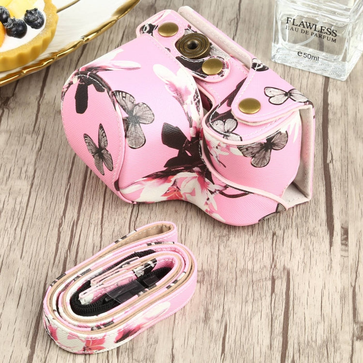 Flower Pattern PU Leather Camera Case for Sony A6000 / A6300 / A6400 / Nex 6 (Pink) - free shipping - PMC TechLife - Order now!