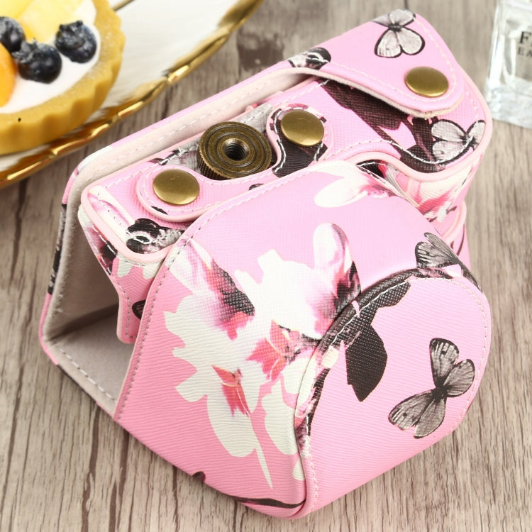 Flower Pattern PU Leather Camera Case for Sony A6000 / A6300 / A6400 / Nex 6 (Pink) - free shipping - PMC TechLife - Order now!