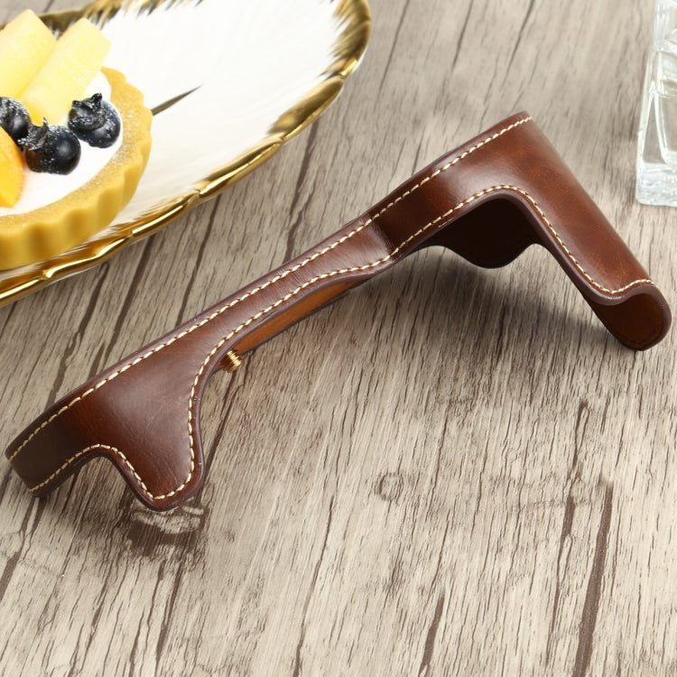 1/4 inch Thread PU Leather Camera Half Case Base for Canon EOS 90D (Coffee) - free shipping - PMC TechLife - Order now!