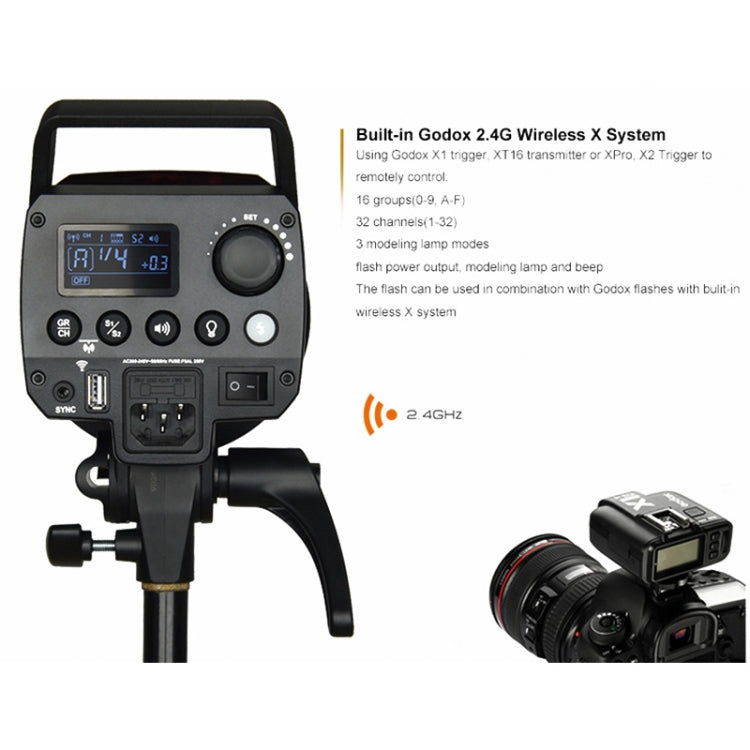 Godox MS300 Studio Flash Light 300Ws Bowens Mount Studio Speedlight with Cover(UK Plug) - free shipping - PMC TechLife - Order now!