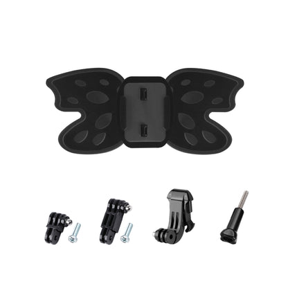 Butterfly Helmet Mount Adapter with 3-Way Pivot Arm & J-Hook Buckle & Long Screw for GoPro Hero12 Black / Hero11 /10 /9 /8 /7 /6 /5, Insta360 Ace / Ace Pro, DJI Osmo Action 4 and Other Action Cameras (Black) - Helmet Mount by PMC Jewellery | Online Shopping South Africa | PMC Jewellery | Buy Now Pay Later Mobicred