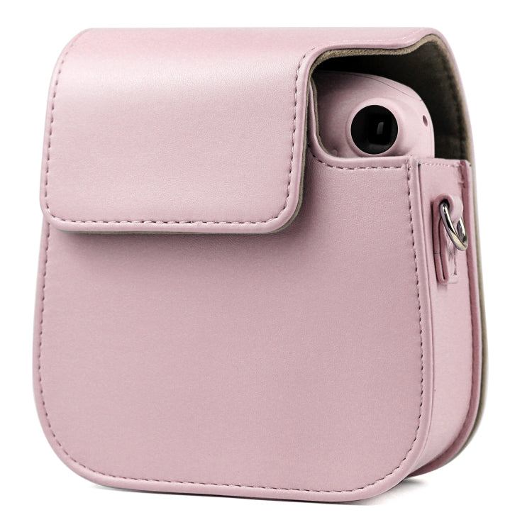 Solid Color Full Body Camera Leather Case Bag with Strap for FUJIFILM Instax mini 11 (Pink) - Leather Bag by PMC TechLife | Online Shopping South Africa | PMC TechLife | Buy Now Pay Later Mobicred