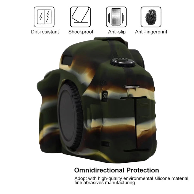 For Canon EOS 5D Mark II Soft Silicone Protective Case(Camouflage) - Protective Case by PMC TechLife | Online Shopping South Africa | PMC TechLife | Buy Now Pay Later Mobicred