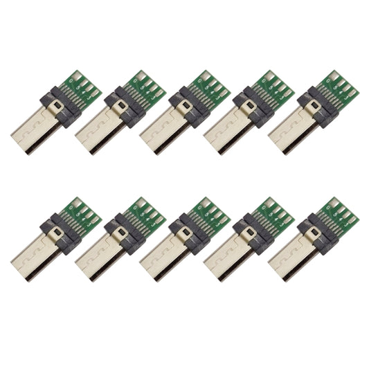 10 PCS 15-Pin USB PCB Connector Micro USB Plug Adapter for Sony Camera Data Cable -  by PMC Jewellery | Online Shopping South Africa | PMC Jewellery | Buy Now Pay Later Mobicred