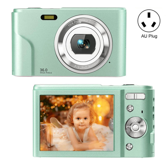 DC311 2.4 inch 36MP 16X Zoom 2.7K Full HD Digital Camera Children Card Camera, AU Plug (Green) - Children Cameras by PMC Jewellery | Online Shopping South Africa | PMC Jewellery | Buy Now Pay Later Mobicred