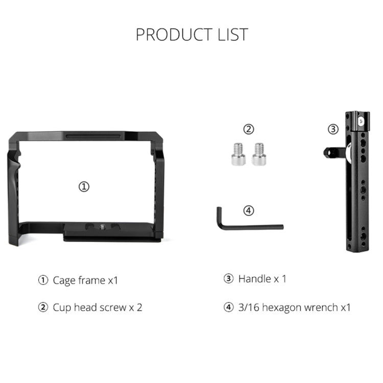 YELANGU C22 YLG0334B Video Camera Cage Stabilizer with Handle for Canon EOS R5/R6 (Black) - free shipping - PMC TechLife - Order now!