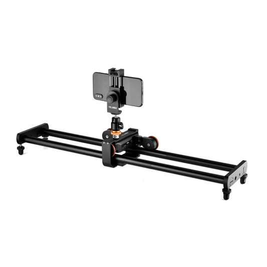 YELANGU L60E 60cm Slide Rail Track + L4 3-Wheel Video Dolly with Phone Clamp & Ballhead - Camera Slider by YELANGU | Online Shopping South Africa | PMC Jewellery | Buy Now Pay Later Mobicred