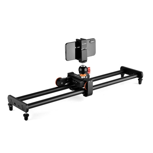 YELANGU L60E 60cm Slide Rail Track + L4 3-Wheel Video Dolly with Phone Clamp & Ballhead - Camera Slider by YELANGU | Online Shopping South Africa | PMC Jewellery | Buy Now Pay Later Mobicred