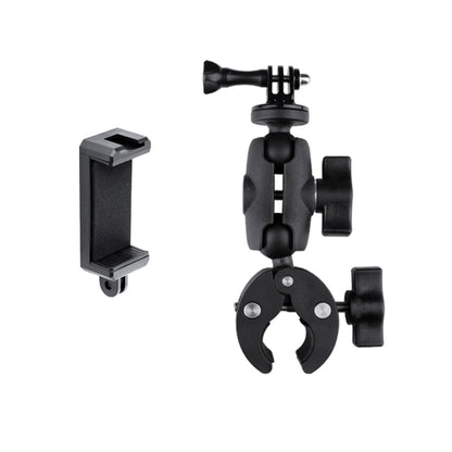 360 Rotation Adjustable Action Camera Clamp Plier Base Holder with Phone Clamp (Black) - Bicycle Handlebar Mount by PMC Jewellery | Online Shopping South Africa | PMC Jewellery | Buy Now Pay Later Mobicred