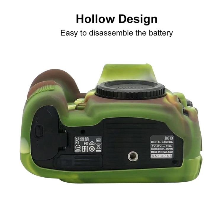 Soft Silicone Protective Case for Nikon D810 (Camouflage) - Protective Case by PMC TechLife | Online Shopping South Africa | PMC TechLife | Buy Now Pay Later Mobicred