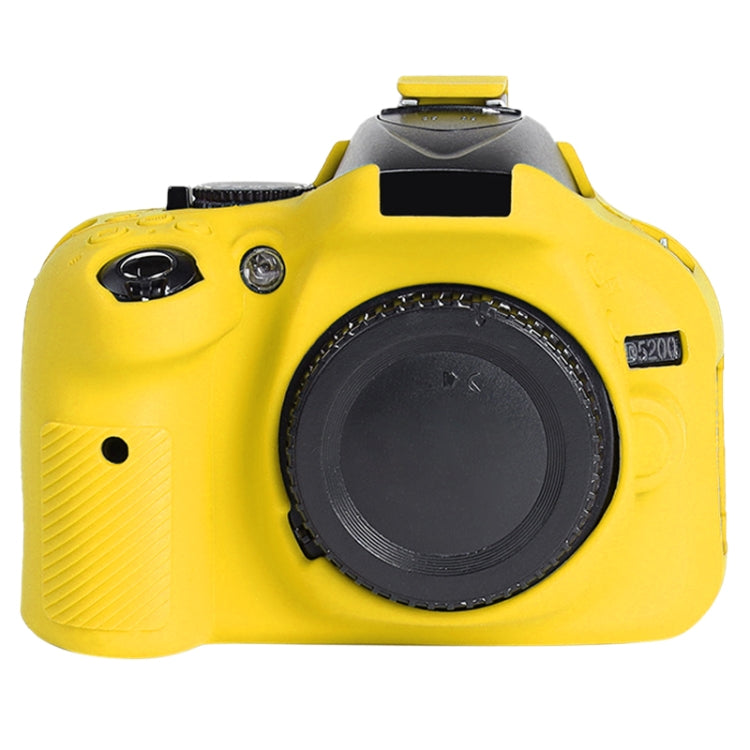 Soft Silicone Protective Case for Nikon D5200 (Yellow) - Protective Case by PMC TechLife | Online Shopping South Africa | PMC TechLife | Buy Now Pay Later Mobicred