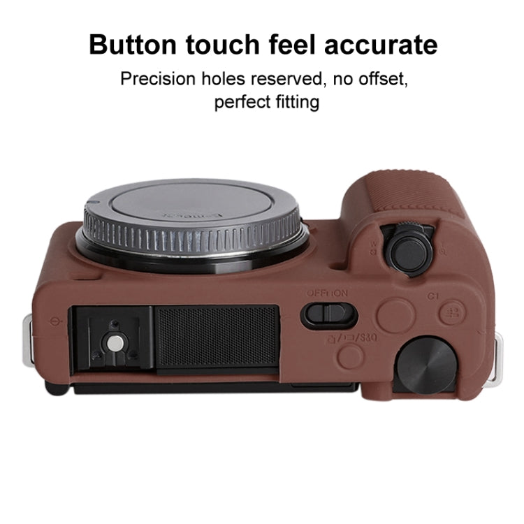 For Sony ZV-E10 Soft Silicone Protective Case (Coffee) - Protective Case by PMC TechLife | Online Shopping South Africa | PMC TechLife