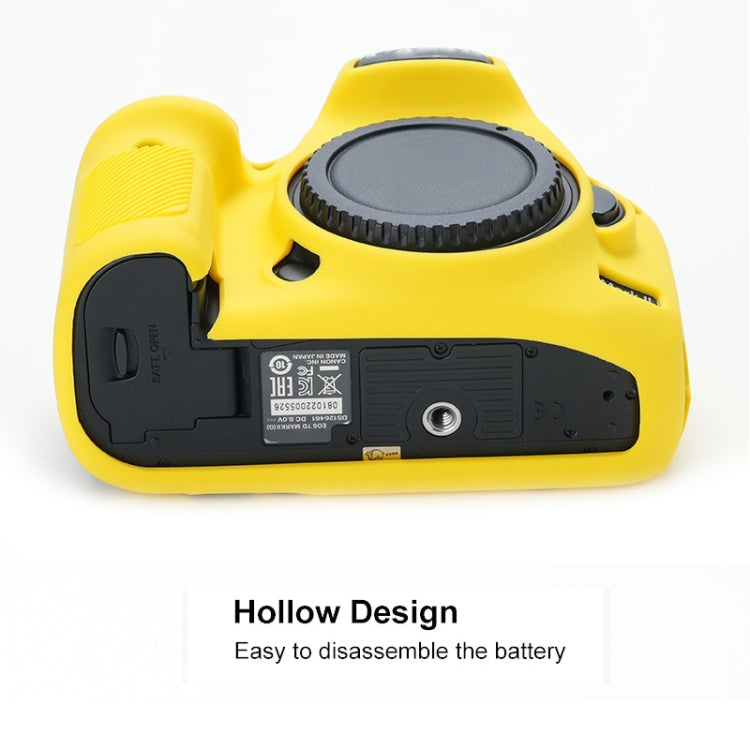 For Canon EOS 7D Mark II Soft Silicone Protective Case (Yellow) - Protective Case by PMC TechLife | Online Shopping South Africa | PMC TechLife | Buy Now Pay Later Mobicred