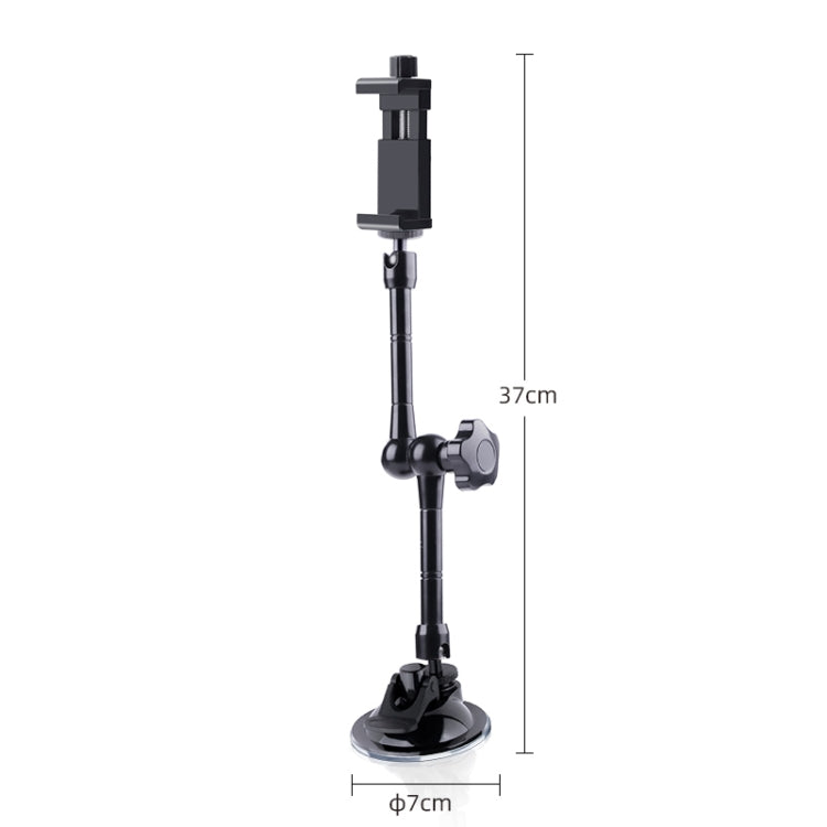 37cm Single Suction Cup Articulating Friction Magic Arm Phone Clamp Mount(Black) - Holder by PMC TechLife | Online Shopping South Africa | PMC TechLife | Buy Now Pay Later Mobicred