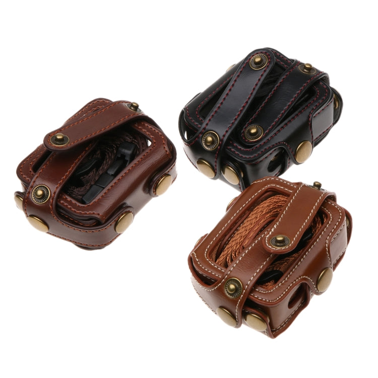 For GoPro HERO7 Black /6 /5  PU Leather Housing Case with Neck Strap & Buttons(Coffee) - Leather Cases by PMC TechLife | Online Shopping South Africa | PMC TechLife | Buy Now Pay Later Mobicred
