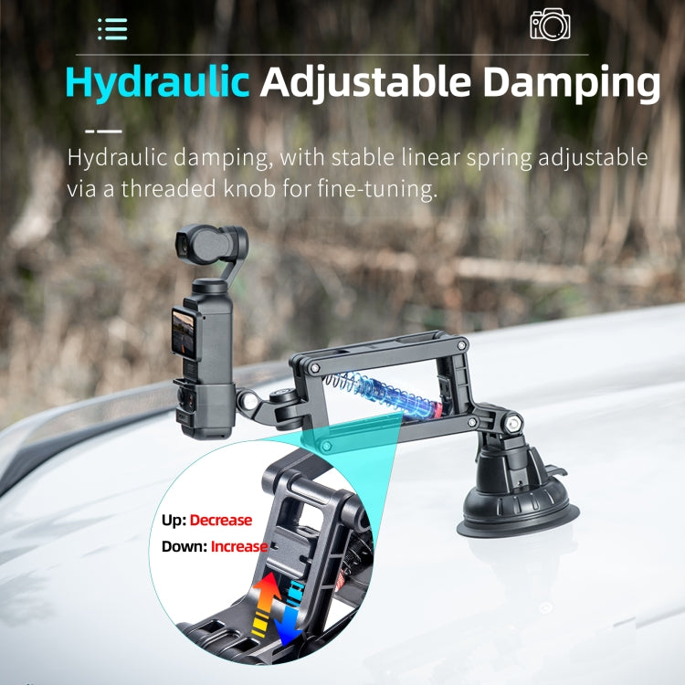 STARTRC Action Camera Suction Cup Car Mount Shock Absorbing Arm (Black) - free shipping - PMC TechLife - Order now!