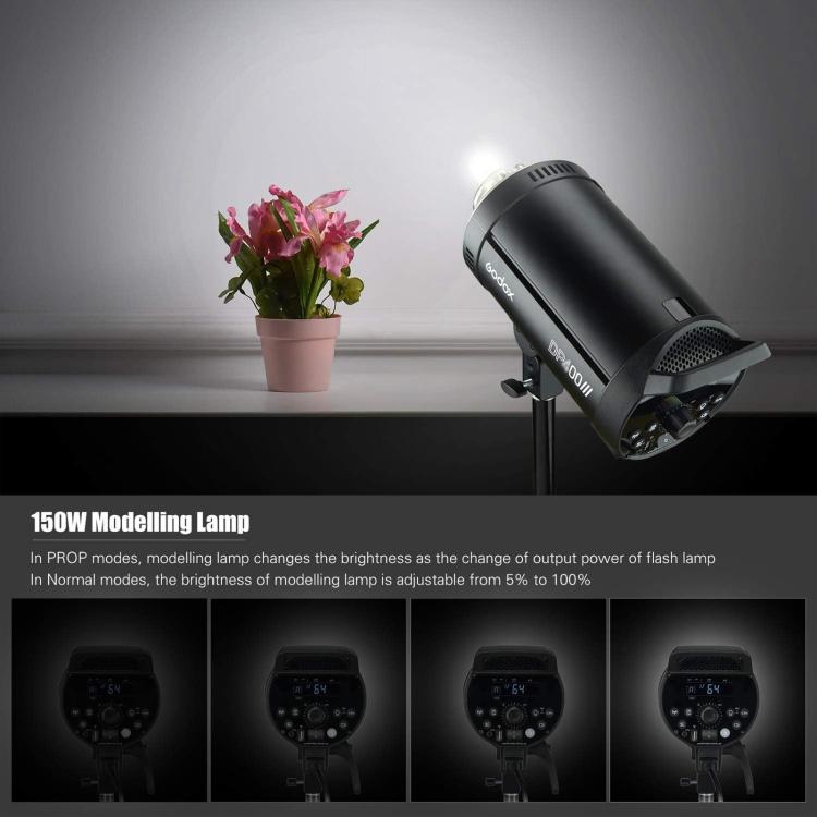 Godox DP400III Studio Flash Photo Light 400Ws 2.4G Wireless X System Bowens Mount Strobe Light, No Lamp Cover (US Plug) - free shipping - PMC TechLife - Order now!