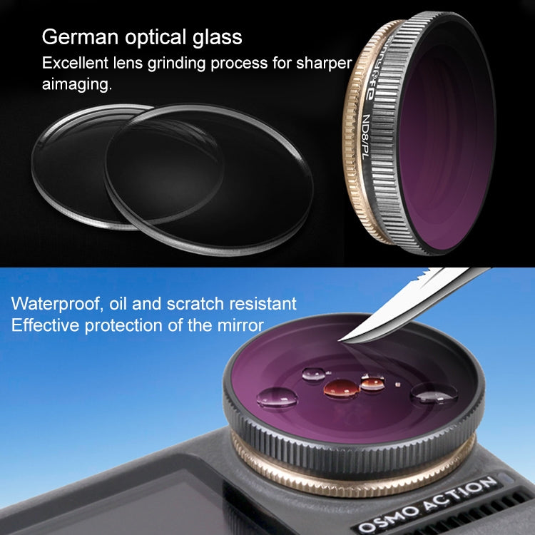 Sunnylife OA-FI172 ND4/PL Adjustable Lens Filter for DJI OSMO ACTION - Lens Filter by Sunnylife | Online Shopping South Africa | PMC TechLife | Buy Now Pay Later Mobicred